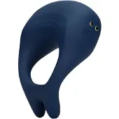 Shots Loveline - anneau pénien vibrant rechargeable - bleu