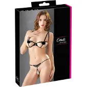 Cottelli - ensemble soutien-gorge brodé scintillant - noir