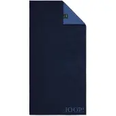 JOOP! Serviette 'Doubleface' bleu marine