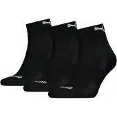 Puma Lot De 3 Paires De Chaussettes Basses Matelassées Unisexes Puma, Vêtements, Noir, 35-38
