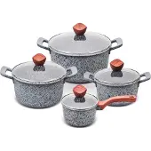 Promis Granite 16/20/24/28 Cm Cooking Pot Set Gris