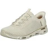 SKECHERS pour femme. 104610 Baskets : Glide-Step Gratify - Pace off-white (36), Blanc, Beige, Plat, Lacets, Casuel, Sport, Multisport