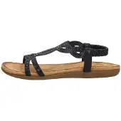 Sub55 Sandalen Plat Sandalen Plat - Zwart - Maat 38