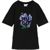 HUGO Robe t-shirt en coton avec logo artistique pour enfant