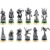 Noble Collection Le Seigneur Des Anneaux - Set De Pièces De Jeu D'échecs Les Deux Tours