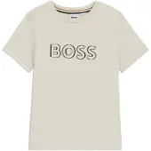 BOSS T-shirt Slim en coton avec logo imprimé pour enfant