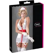 Cottelli collection - Costume infirmière sexy avec porte-jarretelles - blanc - L