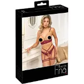 Abierta Fina - soutien-gorge ouvert avec chaînes - ensemble - rouge
