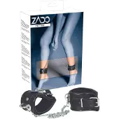 Zado - menottes de cheville cuir noir