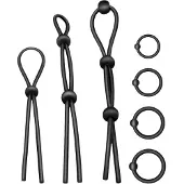 Addiction Addicted Toys - set anneaux péniens silicone - 7 pièces - noir