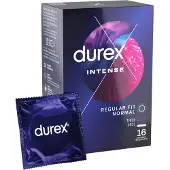 Durex Intense - préservatif nervuré et à pois - boîte de 16 pièces