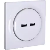 Fibaro FGWU-021 Walli N 2x USB Outlet Weiß