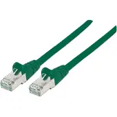 Intellinet Network Patch Cable, Cat5e, 3m, Green, SF/UTP, Gold Plated Contacts, Snagless, Booted - Cordon de raccordement - RJ-45 (M) pour RJ-45 (M) - 3 m - SFTP - CAT 5e - moulé, sans crochet -...