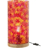 J-Line Lampe Blum Mosaic Glas Rosa Large