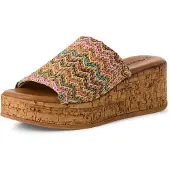 Tamaris Mule jaune pastel / olive / corail / rose clair