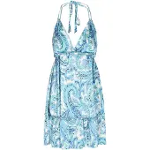 Aleida Robe d’été bleu / vert clair / noir / blanc