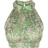 IZIA Haut 'Boho' beige clair / vert / vert foncé / rose