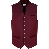 Spieth & Wensky Gilet folklorique rouge foncé