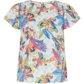 Usha Chemisier bleu / mélange de couleurs / blanc