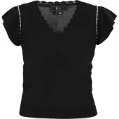 Faina Haut noir / blanc perle