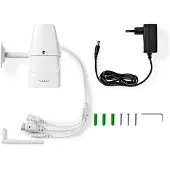 Nedis Caméra IP WLAN intelligente WIFICO030CWT (1920 x 1080 Pixels), Caméra réseau, Blanc