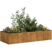 vidaXL Jardinière rouillé 200x80x40 cm acier inoxydable