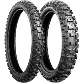 Bridgestone M404, dimensions 80/100 12, indice de charge 41M, type TT (tubeless), sans marquage NHS