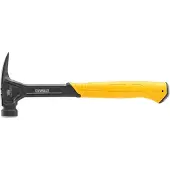 DeWalt Marteau de visage lisse Rip Claw de 454 g, construction en acier d'une seule pièce et manche en acier épais traité thermiquement pour une durabilité totale sur elel de chantier.