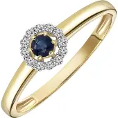 Lucardi Bague saphir / or / transparent