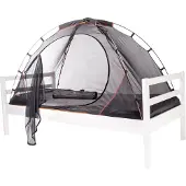 Deryan Tente-lit avec moustiquaire 200x90x110 cm Noir