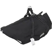 vidaXL Manteau pour chien avec harnais Imperméable Réfléchissant Noir L48