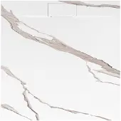 REA Receveur De Douche Bazalt Carrara White 90x90