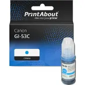 PrintAbout Cartouche compatible pour Canon GI-53C - Cyan
