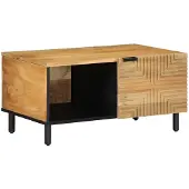 vidaXL Table basse marron 80x50x40 cm bois massif mangue