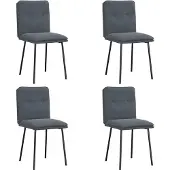 vidaXL Chaises de salle à manger 4 pcs. Gris foncé velours