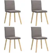 vidaXL Chaises de salle à manger 4 pcs. Tissu taupe
