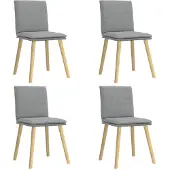 vidaXL Chaises de salle à manger 4 pcs. Tissu gris clair