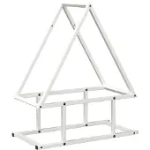 vidaXL Étagère à bois de chauffage Blanc 50x25x60 cm Acier laminé à froid