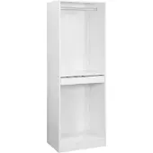 Sweeek Module Dressing Avec Penderie Et Porte-Pantalons. Blanc. Panneaux Stratifiés