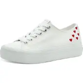 Tamaris Baskets basses rouge feu / blanc