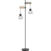 Globo Lighting Lampadaire métal noir, 2x E27