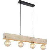 Globo Lighting Lampe suspendue en bois Adalie