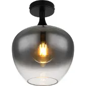 Globo Plafonnier noir Maxy simple Ø 24cm