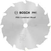 Bosch Powertools -12 7-1/4 Circular Disc Wood Construction 184x2.6x16 Argenté