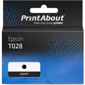 PrintAbout Cartouche compatible pour Epson T028 (C13T028401) - Noir