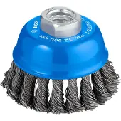 Bosch Accesorios 1608622029 Brosse Boisseau 75 Mm, 0,5 Mm, M14, À Fils Torsadés Convient Pour Travaux De Nettoyage Difficiles Sur Surfaces
