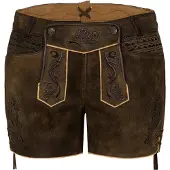 Spieth & Wensky Pantalon folklorique 'Ella' bleu / marron