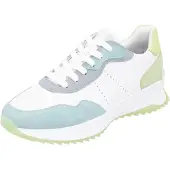Rieker Baskets basses bleu clair / vert clair / blanc