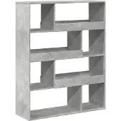 vidaXL Bibliothèque gris béton 100x33x156,5 cm bois d'ingénierie