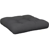 vidaXL Coussin de palette noir 60x61,5x10 cm tissu